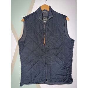 J.Crew Mens Quilted Military Utility Vest Small Navy Blue Gorpcore Versatile